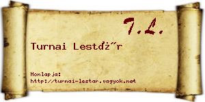 Turnai Lestár névjegykártya